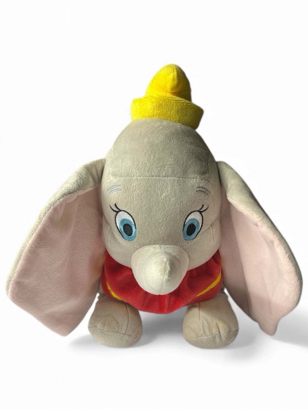 Disney Dumbo Plush Toy – Gray Elephant with Hat & Collar – 10”